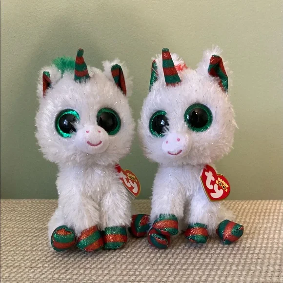 Toys Nwt Ty Beanie Boos Snowfall The Unicorn Christmas Poshmark
